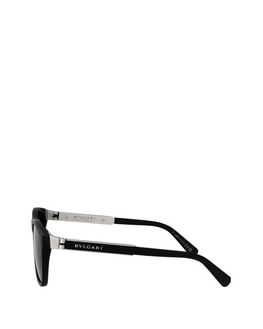 BVLGARI Black Square Aluminium Sunglasses