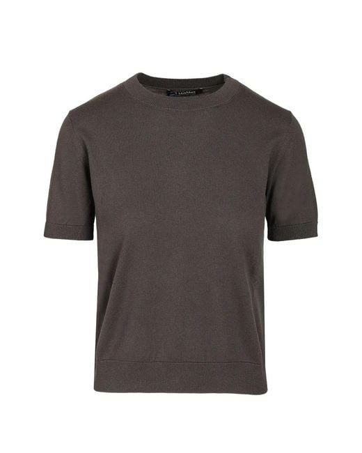 Max Mara Gray T-Shirt À Manches Courtes