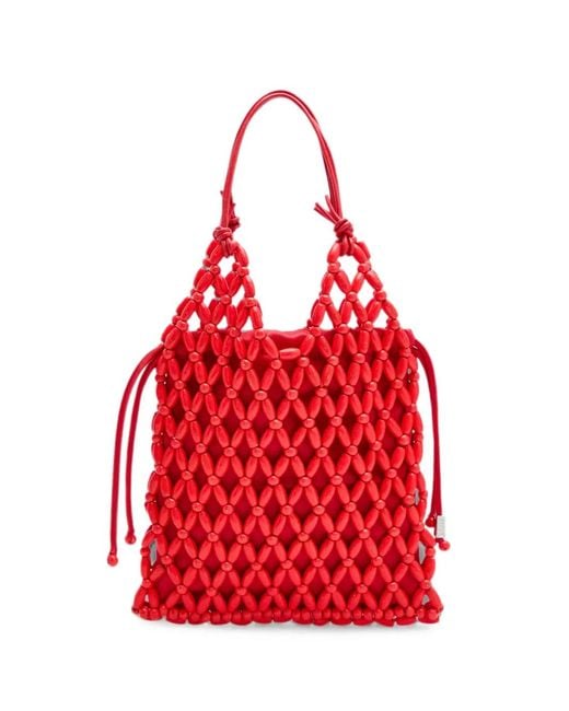 Staud Red Karla Tote Bag