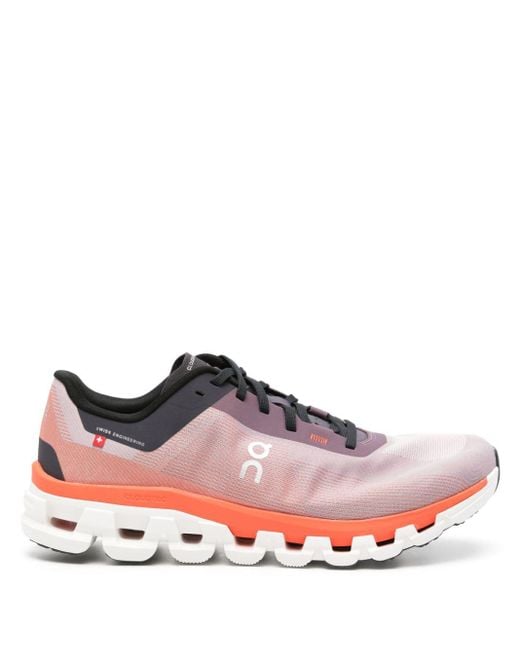 On Shoes Pink Cloudflow 4 Sneakers in Colour-Block-Optik