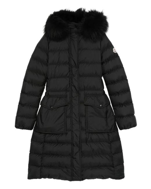 Moncler Khloesse Gewatteerde Jas Met Afwerking in het Black