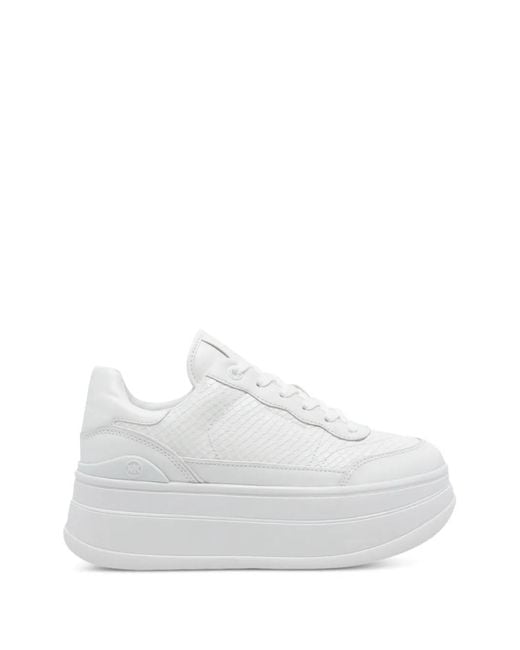 MICHAEL Michael Kors White Platform Mini Logo Hayes Trainers