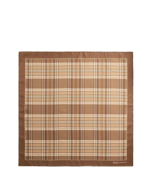 Polo Ralph Lauren Natural Plaid Hand-Rolled Scarf for men