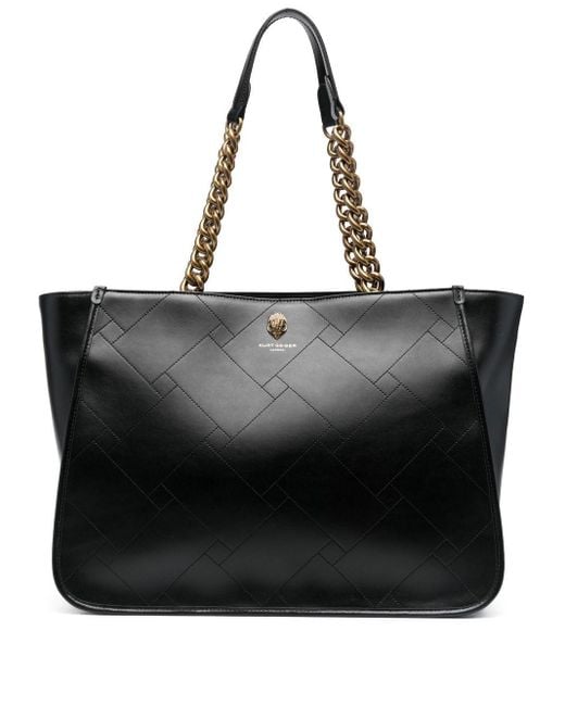 Sac cabas Richmond à bride en chaine Cuir Kurt Geiger en coloris Noir Lyst