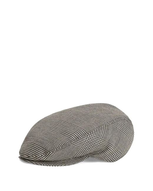Dolce & Gabbana Gray Logo-Embroidered Beret Hat for men