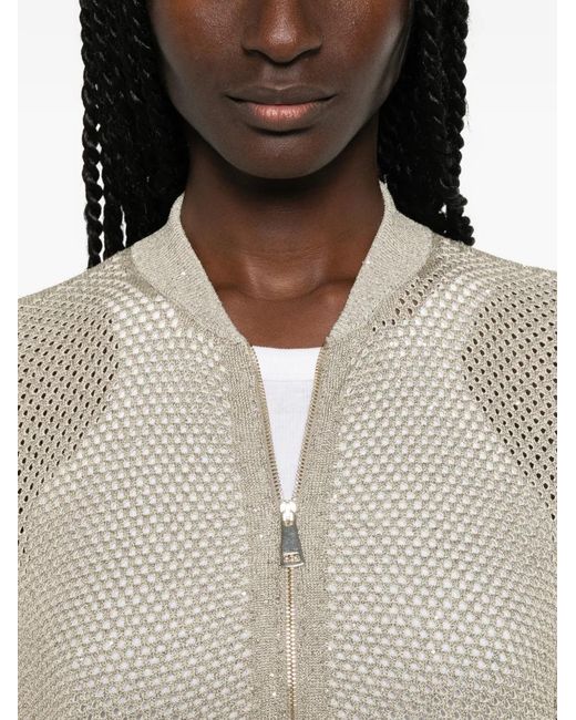 Fabiana Filippi White Sequin-Embellished Cardigan