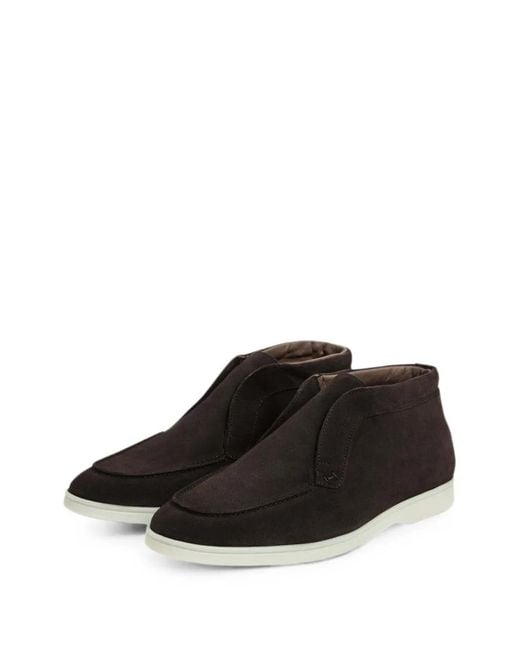 Hackett Brown Almond-Toe Boots for men