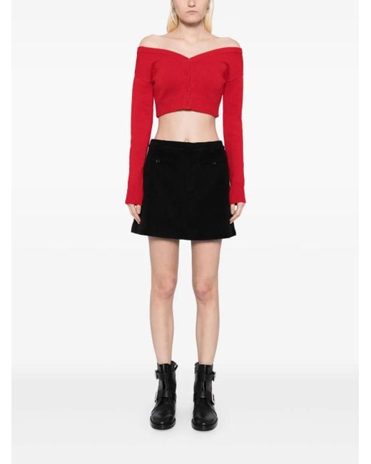 B+ AB Black Corduroy Mini Skirt