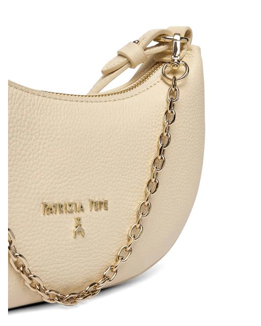 Patrizia Pepe Natural Chain Detail Shoulder Bag