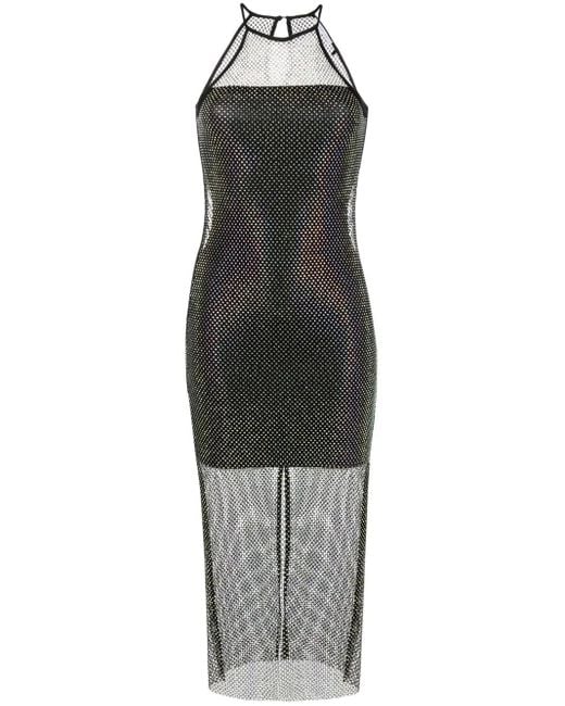 Patrizia Pepe ラインストーン ノースリーブドレス Black