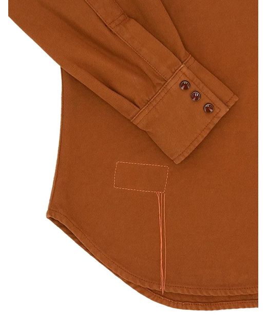 Fortela Brown Front-Pockets Shirt