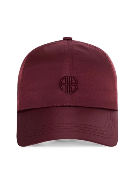 Anine Bing Red Jeremy Baseball Cap Ab Nylon