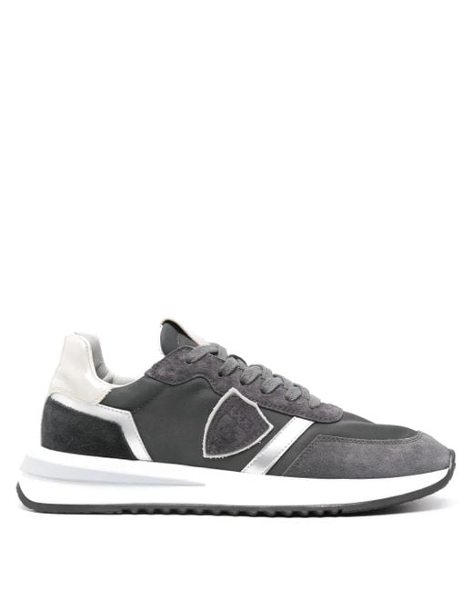 Philippe Model White Panelled Leather Suede Tropez Sneakers