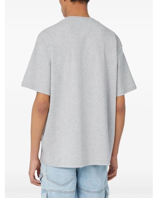 Gcds White Oversized T-Shirt With Logo for men