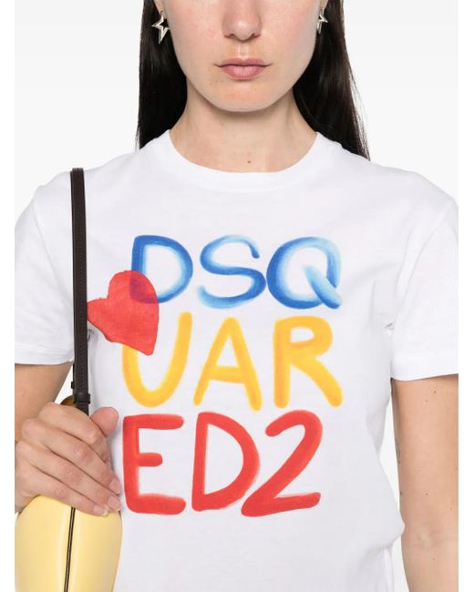 DSquared² White 'Just Right Fit' T-Shirt
