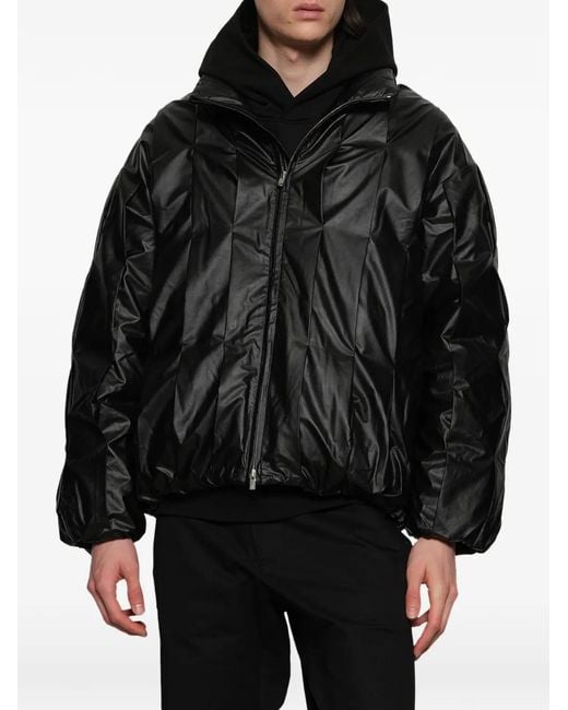 Post Archive Faction PAF Black Cocoon Padded Jacket for men