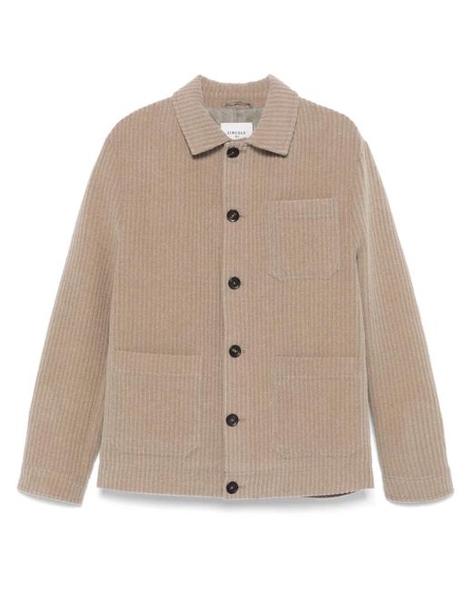 Circolo 1901 Jacke Aus Geripptem Strick in Natural für Herren