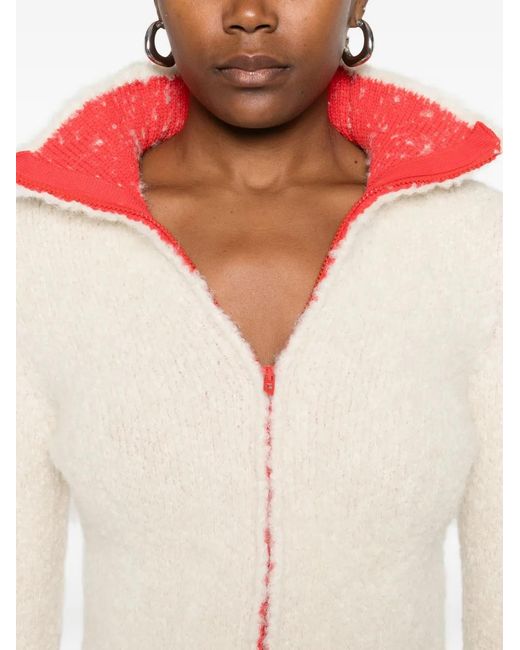 DIESEL White M-Eleonere Zip Cardigan
