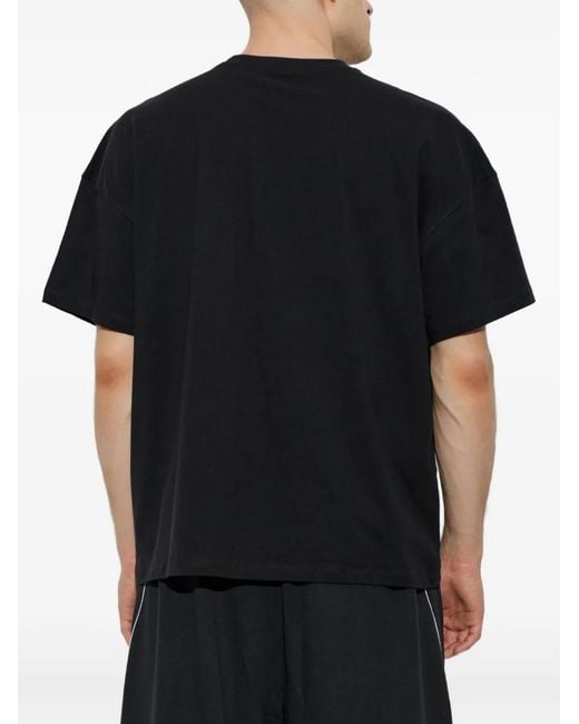 New Balance Black Logo-Print T-Shirt for men