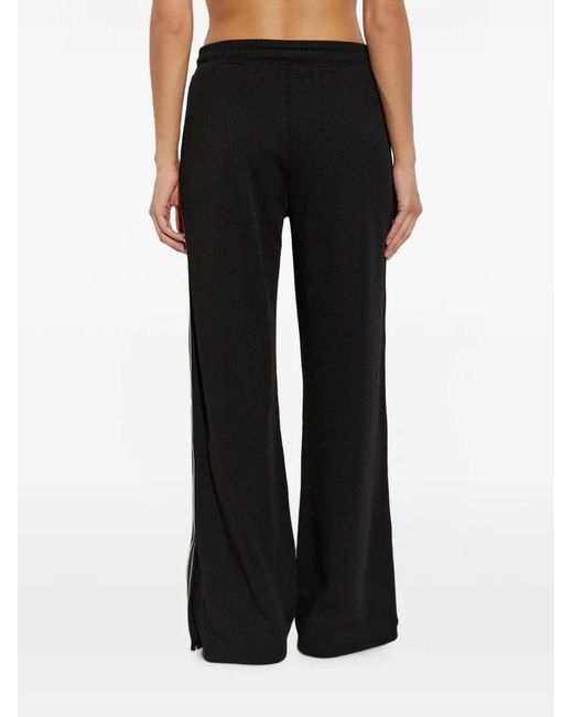 MICHAEL Michael Kors Black Logo-Patch Side-Stripe Track Pants