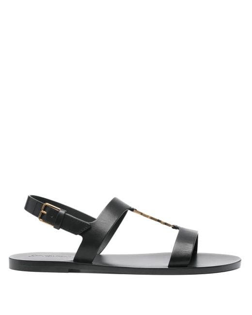 Sandalias Cassandre Saint Laurent de hombre de color Black