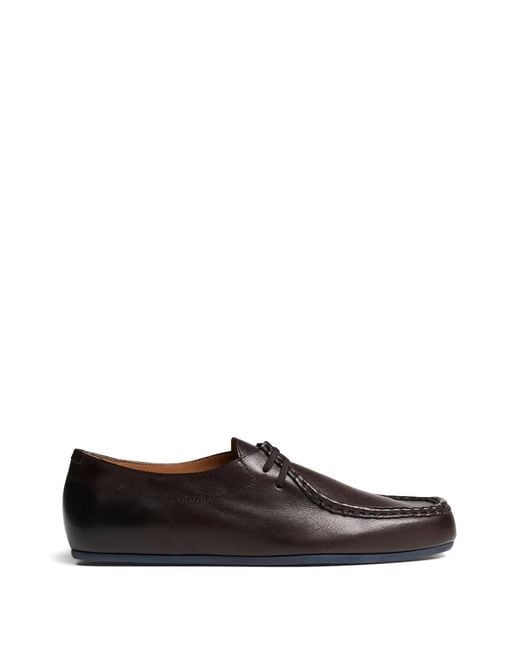 Jil Sander White Hood Lace-Up Loafers for men