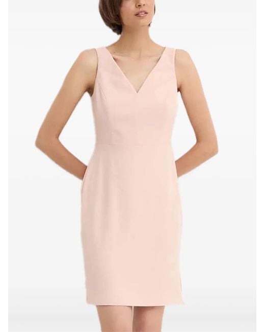 Sandro Ferrone Pink V-Neck Mini Dress