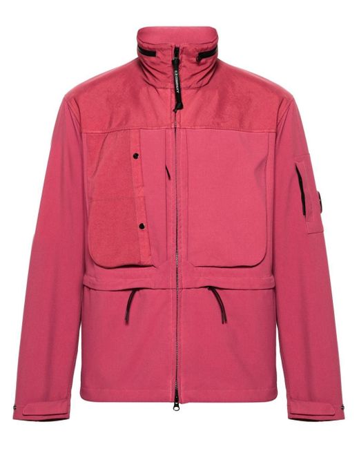 C P Company Pink Garment-dyed Shell Jacket for men