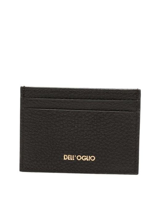 Dell'Oglio Black Logo-Print Cardholder for men