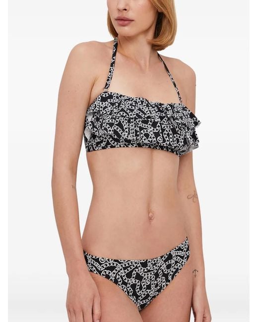 MICHAEL Michael Kors Gray Chain-Print Bikini Bottoms