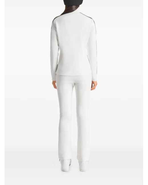 Fusalp White Zip-Front Ski Jacket