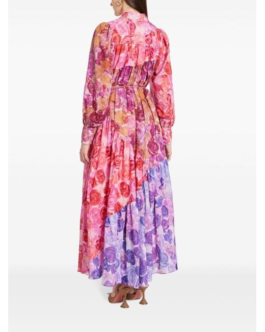 Aje. Red Collisions Floral-print Maxi Dress