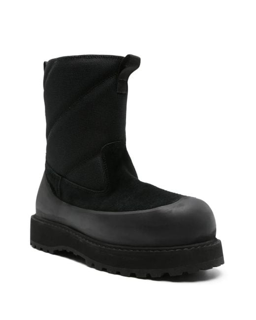 Diemme Black Round Toe Boots for men
