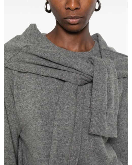 Source Unknown Gray Shawl-Detail Sweater