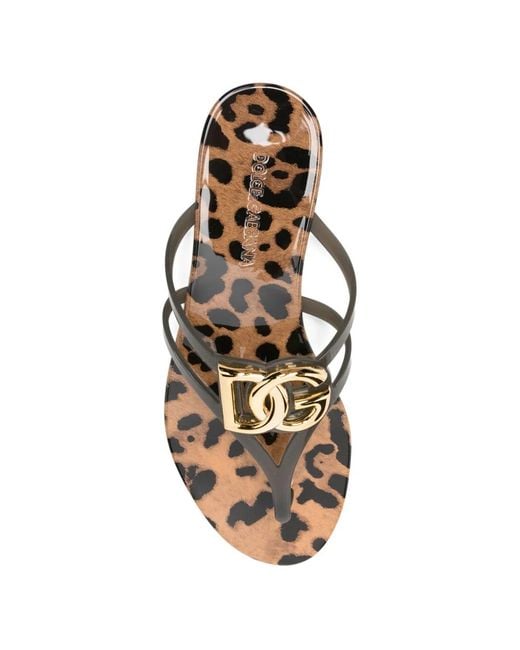 Dolce & Gabbana White Rubber Beachwear Slides With Logo