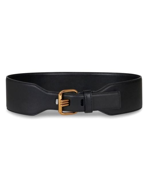 Etro Black Thick Leather Belt
