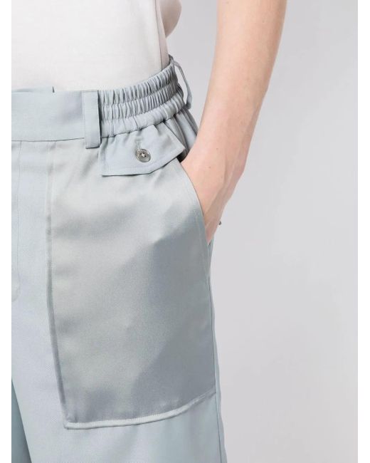 Feng Chen Wang Blue Above Knee Bermuda Shorts for men