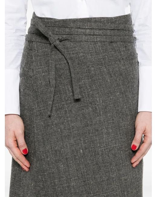 Gonna Midi Con Cintura di Fabiana Filippi in Gray