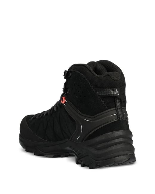 Salewa Black Mid-Cut Boots