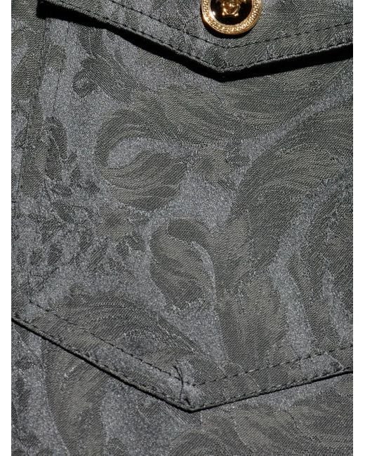 メンズ Versace バロッコプリント オーバーシャツ Gray