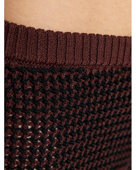 Bondeye Brown Short En Maille Côtelée