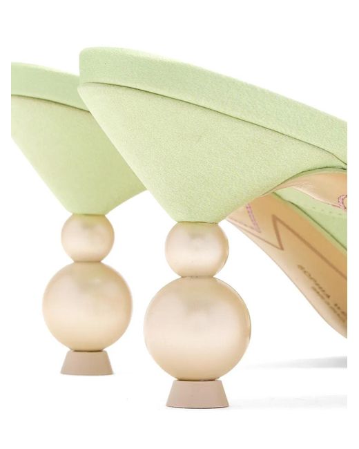 Sophia Webster Metallic Rosette Mules
