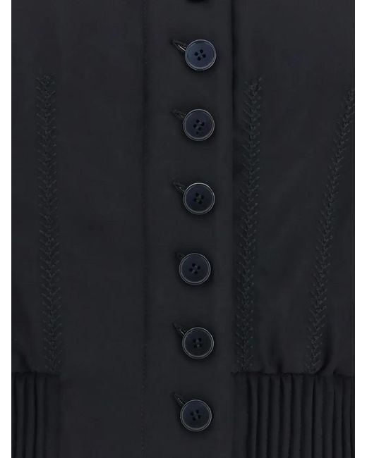 McQueen Blue Silk Bomber Jacket