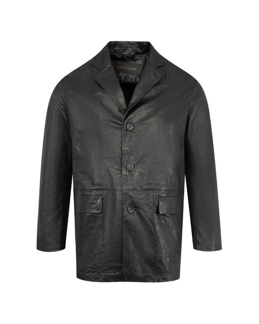 Veste En Cuir À Simple Boutonnage Giorgio Brato pour homme en coloris Gray