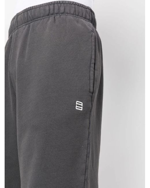 Ambush Gray Logo-Print Elasticated Track Shorts for men