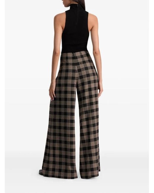 Pantalones Eloise a cuadros Alice + Olivia de color Black