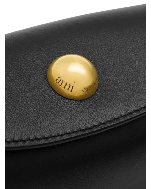 AMI White Mini Carrousel Engraved Shoulder Bag
