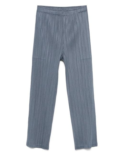 Pantaloni Plissé di Pleats Please Issey Miyake in Blue