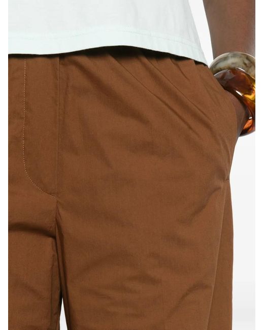Forte_forte Brown Elasticated-Waistband Trousers