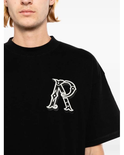 Represent Black T-Shirt Initial for men